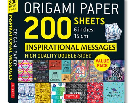 Origami Paper 200 Sheets Inspirational Messages 6 (15 CM): Tuttle Origami Paper: Double Sided Origami Sheets Printed with 12 Different Designs (Instru Discount