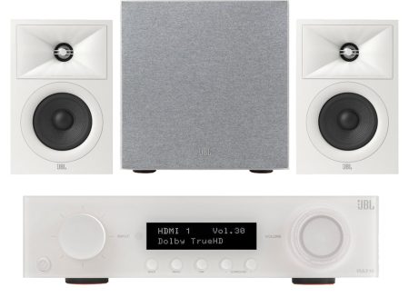 JBL MA310 5.2ch 4K AV Receiver with Stage 240B 2.1 Speaker System White Online Sale