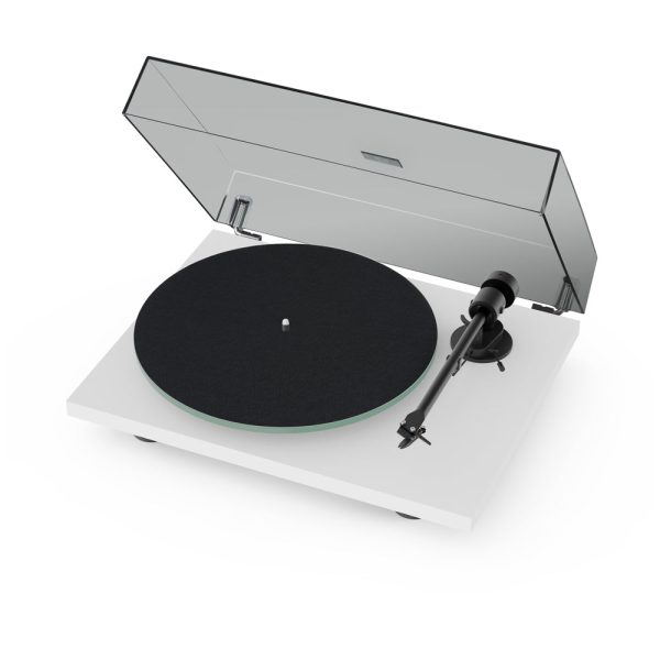 Pro-Ject T1 EVO BT Bluetooth Belt Driven Turntable with Built-In Switchable Phono Preamp White Hot on Sale