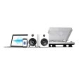 Audio Technica AT-LP70XBT Fully Automatic Bluetooth Wireless Turntable with Kanto YU4 140W Powered Bookshelf Speakers HiFi Package White Online now