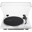 Audio Technica AT-LP70XBT Fully Automatic Bluetooth Wireless Turntable White with Ruark MR1 MK2 Active Bluetooth Speakers Grey HiFi Package For Sale