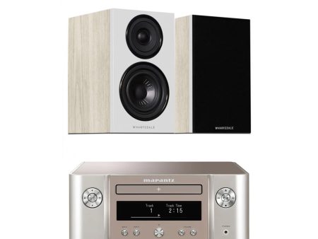 Marantz Melody X MCR612 Hifi Network System Silver with Wharfedale Diamond 12.0 Bookshelf Speakers Light Oak Package Supply