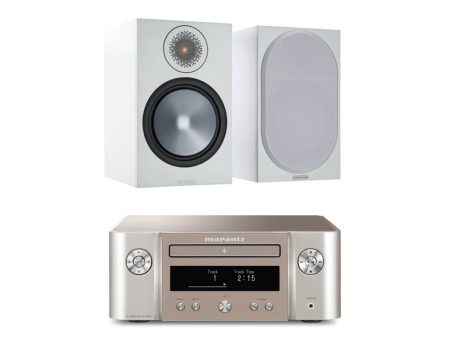 Marantz Melody X MCR612 Hifi Network System Silver with Monitor Audio Bronze 50 Bookshelf Speaker White Package Discount