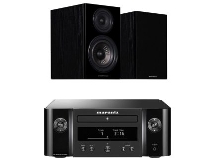 Marantz Melody X MCR612 Hifi Network System with Wharfedale Diamond 12.2 Bookshelf Speakers Package Black For Sale