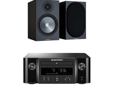 Marantz Melody X MCR612 Hifi Network System with Monitor Audio Bronze 100 Bookshelf Speaker Package Black Fashion