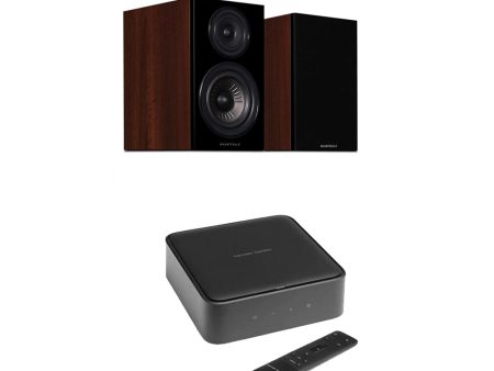 Harman Kardon Citation Amp with Wharfedale Diamond 12.2 Bookshelf Speakers Walnut Pearl Package Hot on Sale