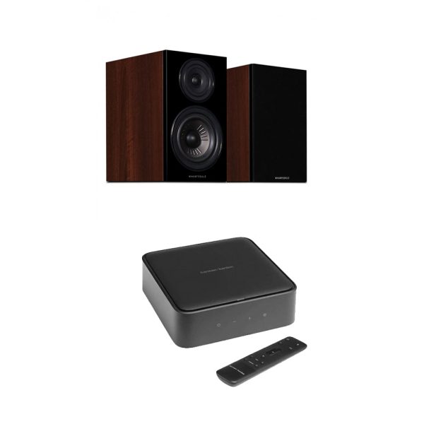 Harman Kardon Citation Amp with Wharfedale Diamond 12.2 Bookshelf Speakers Walnut Pearl Package Hot on Sale