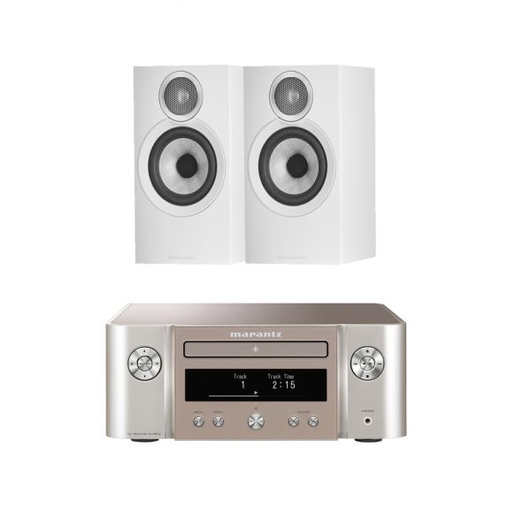 Marantz Melody X MCR612 Hifi Network System Silver with Bowers & Wilkins 607 S3 White Speakers Online Sale