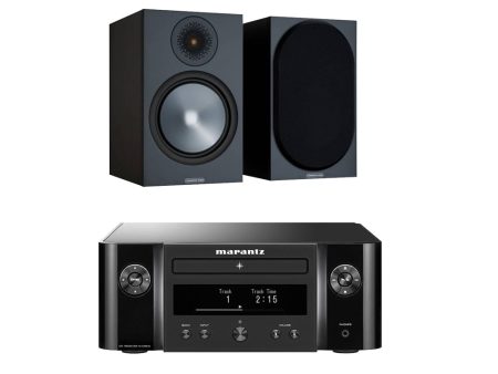 Marantz Melody X MCR612 Hifi Network System with Monitor Audio Bronze 50 Bookshelf Speaker Package Black For Sale